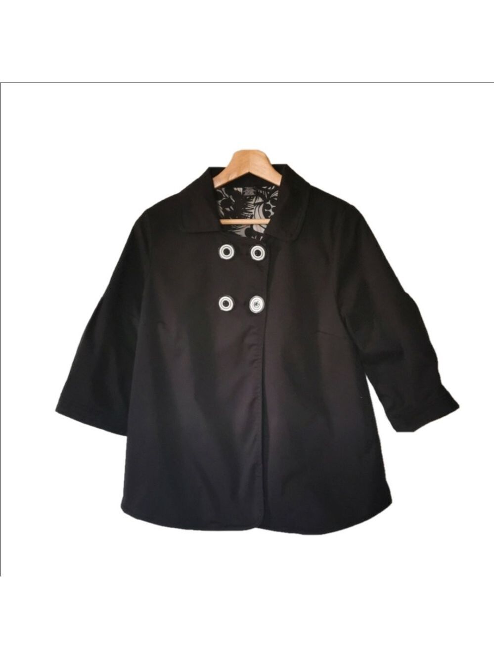 Babystyle Maternity black pea coat. Size small.. EUC